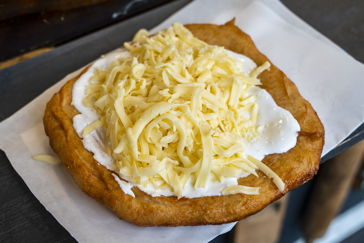 Hungarian Flatbread Lángos in Budapest