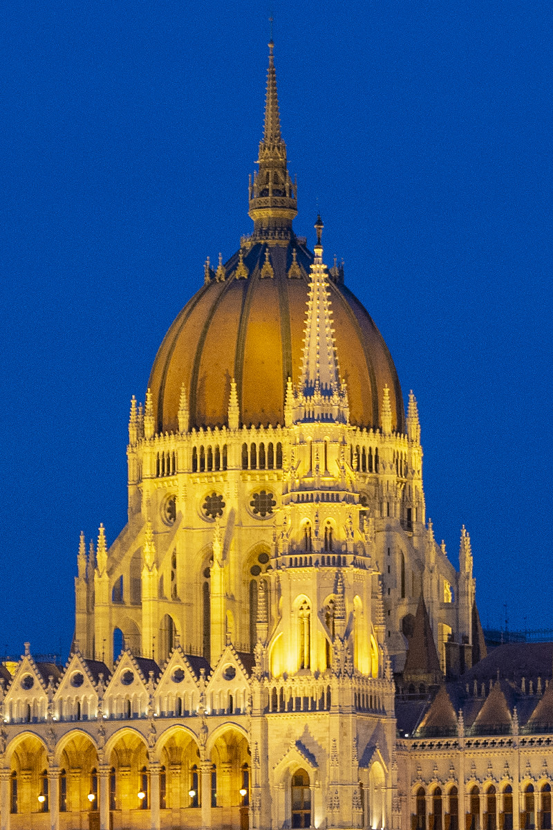 Hungarian Parliament Bulding at night in Budapest