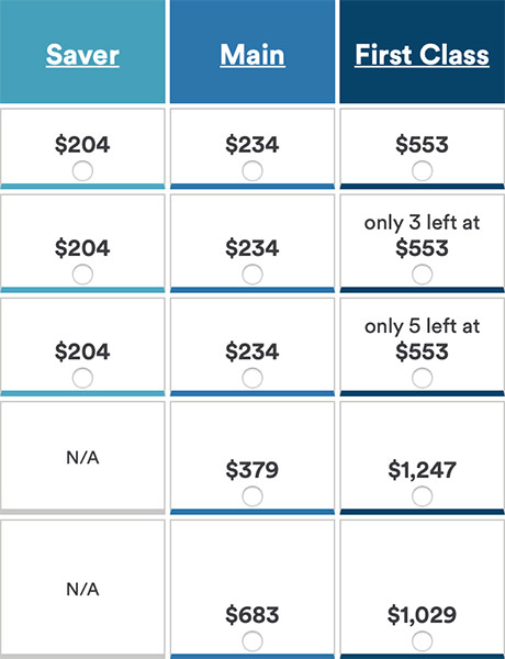 Alaska Air Saver Fares