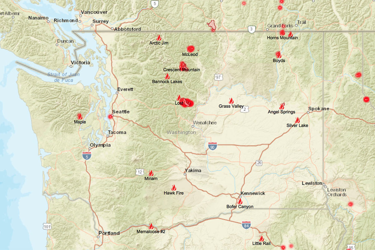 Washington State Fire Map