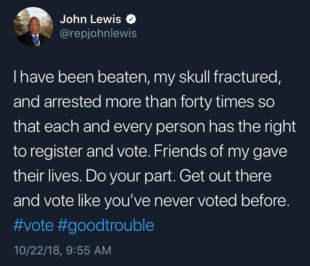 John Lewis says VOTE!