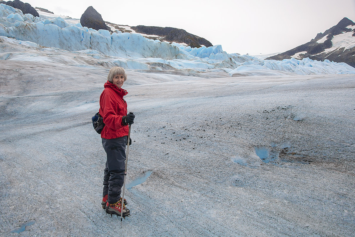 Mom Climbing Glaciers in Alaska