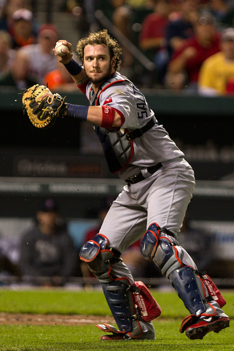 Jarrod Saltalamacchia by Keith Allison