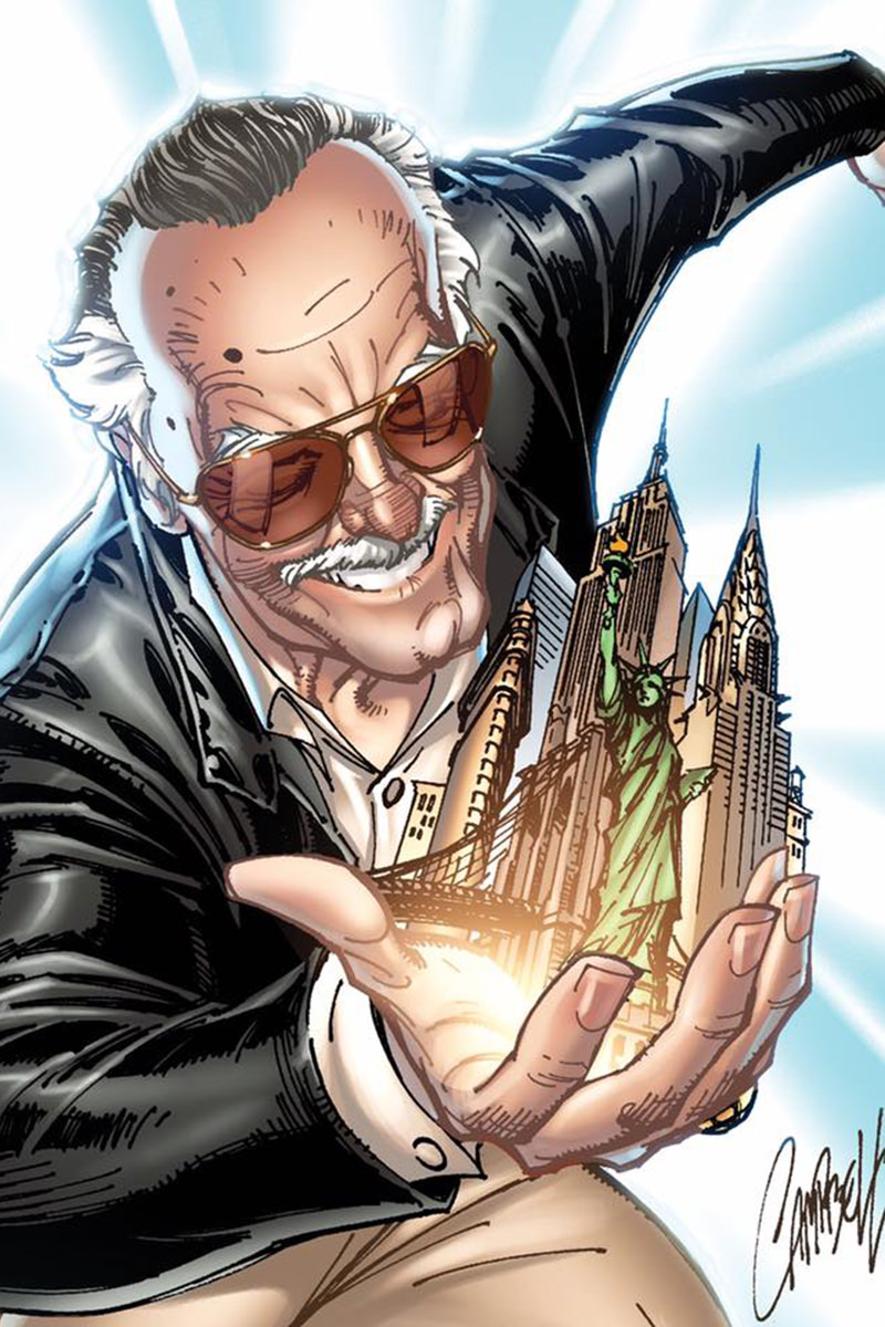 J. Scott Campbell draws Stan Lee