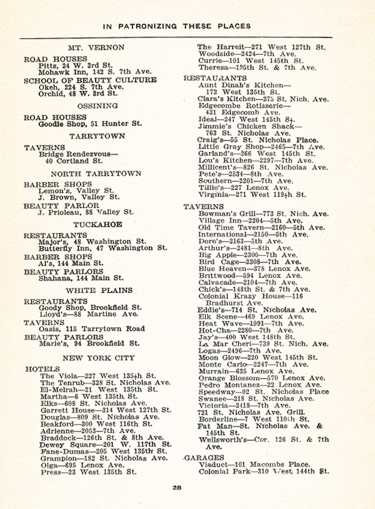 Page from the 1940 Edition of the Negro Motorist Green-Book