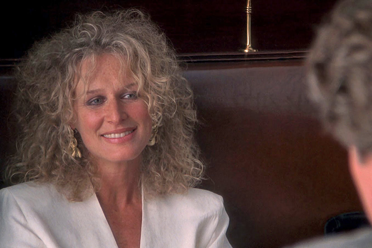 Glenn Close looking particularly devious in Fatal Attraction.