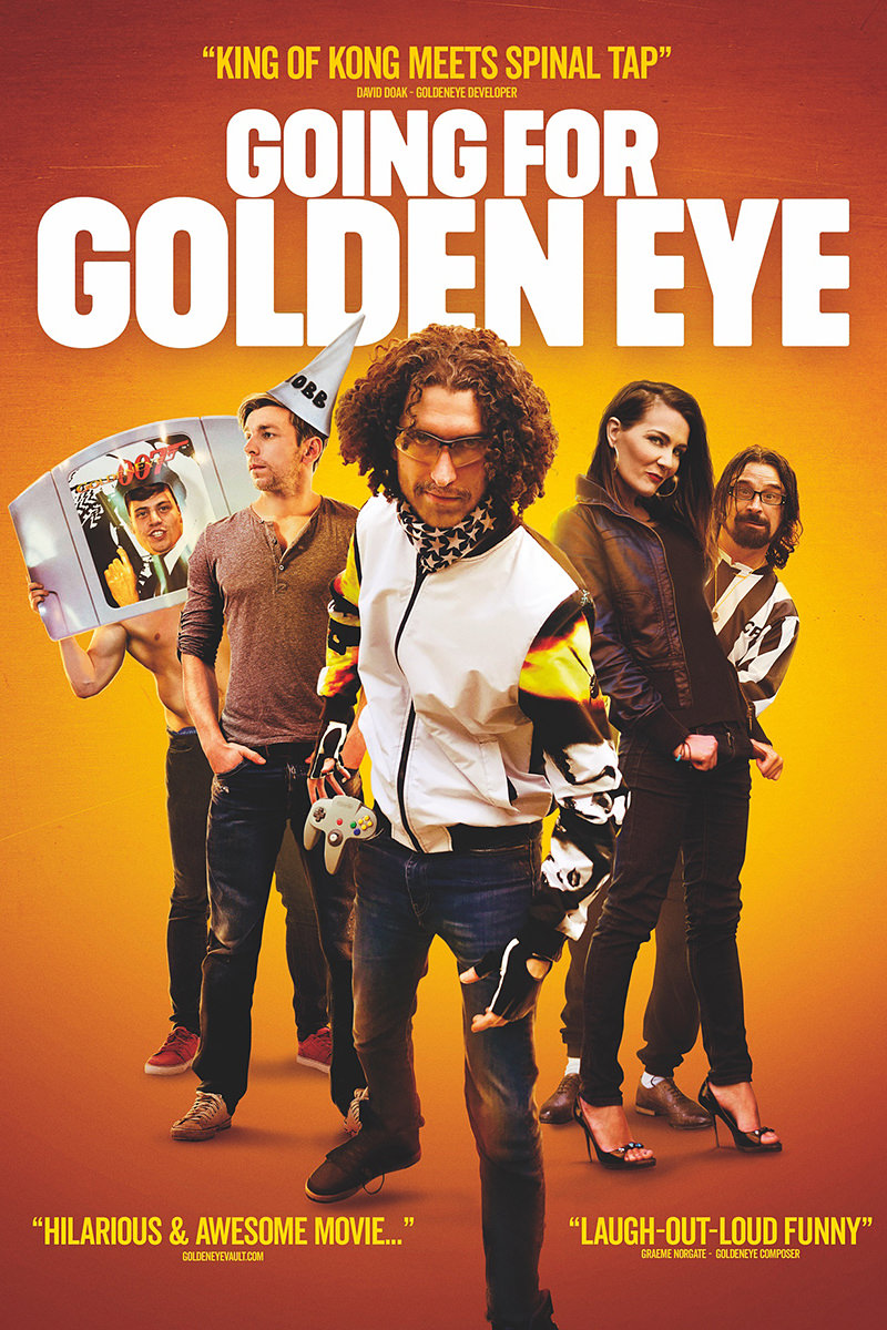 Going for Golden Eye Movie Poster featuring video gamers ready for action!