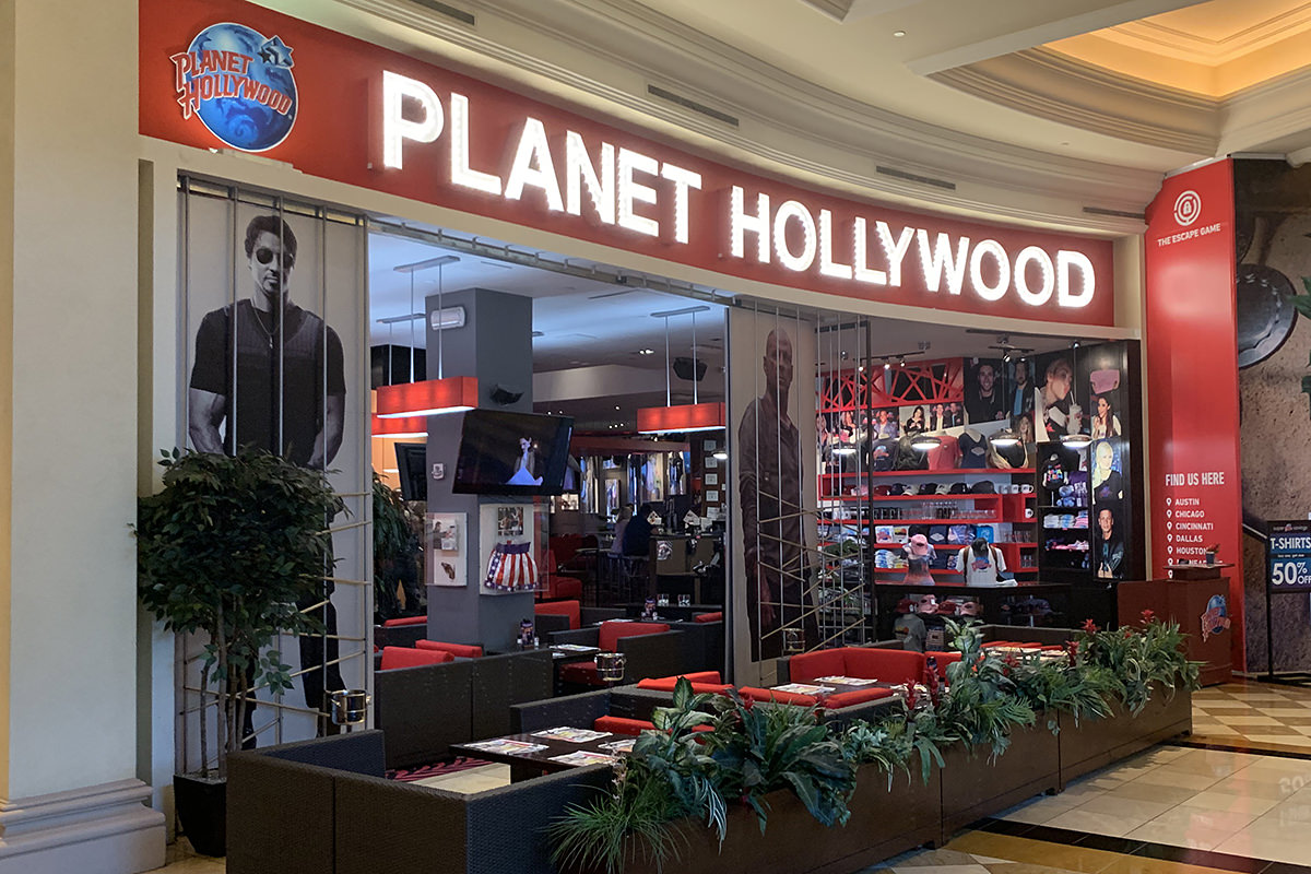 The new and un-improved Planet Hollywood restaurant in Las Vegas. Sad.