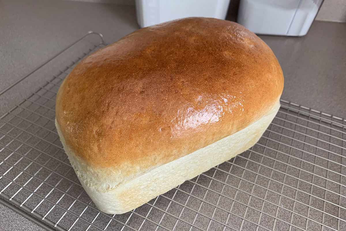 The most gorgeous loaf of homebaked bread you've ever seen.