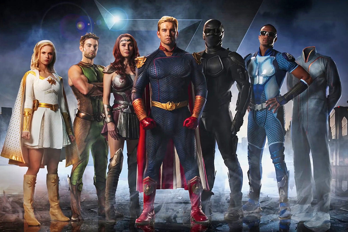 An image of The Seven, a super-hero group from the Amazon mini series The Boys