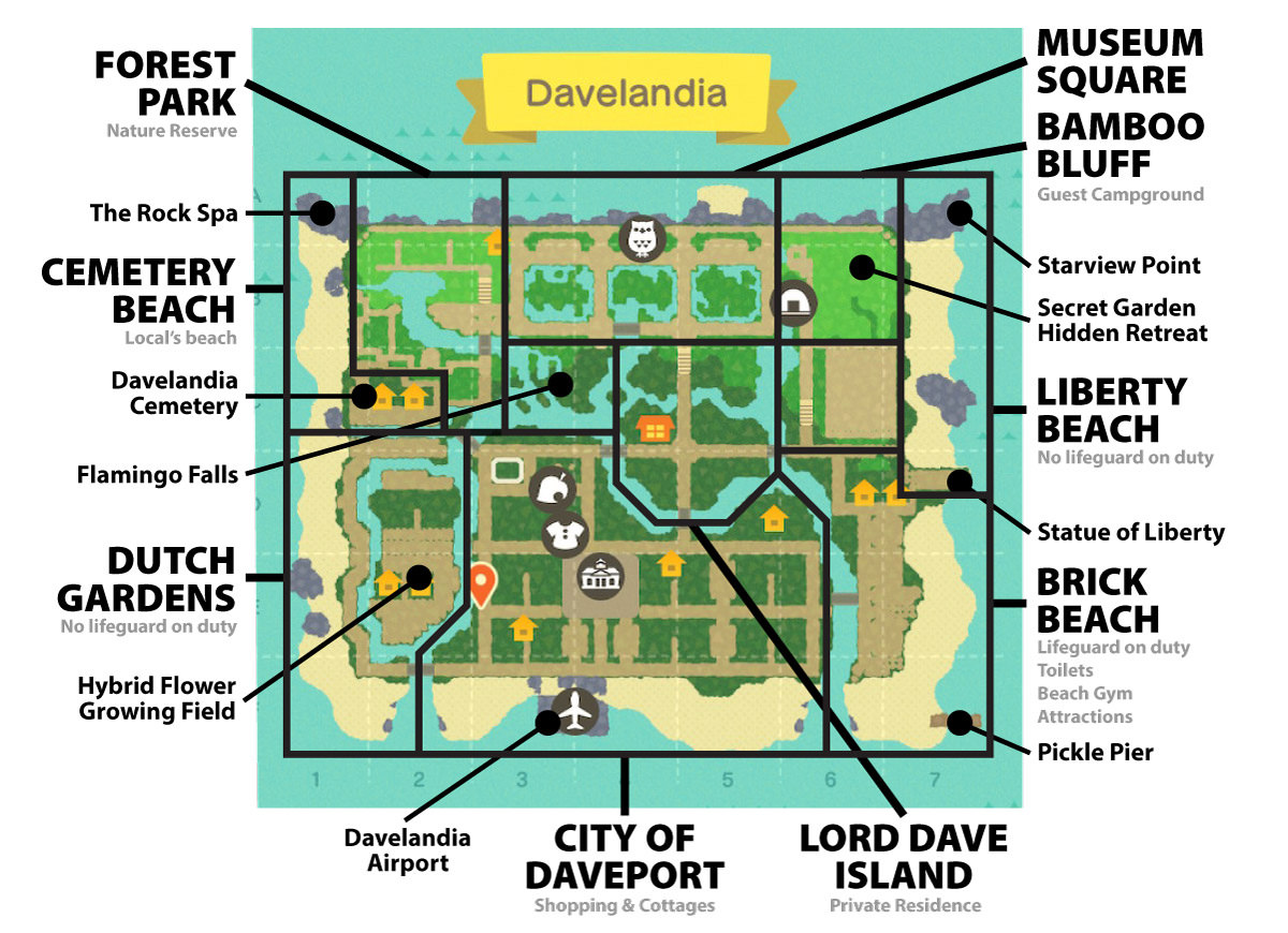 My Animal Crossing Island Map.