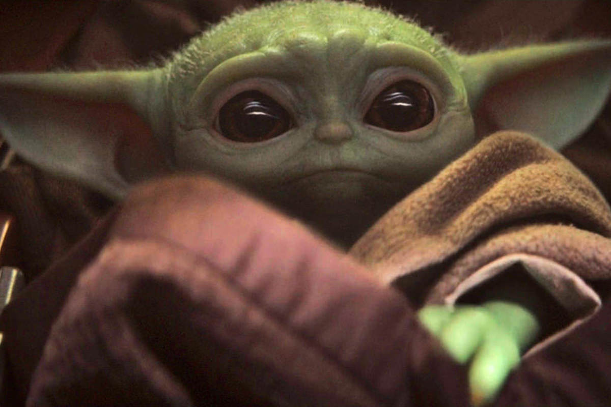 Baby Yoda creature from The Mandalorian