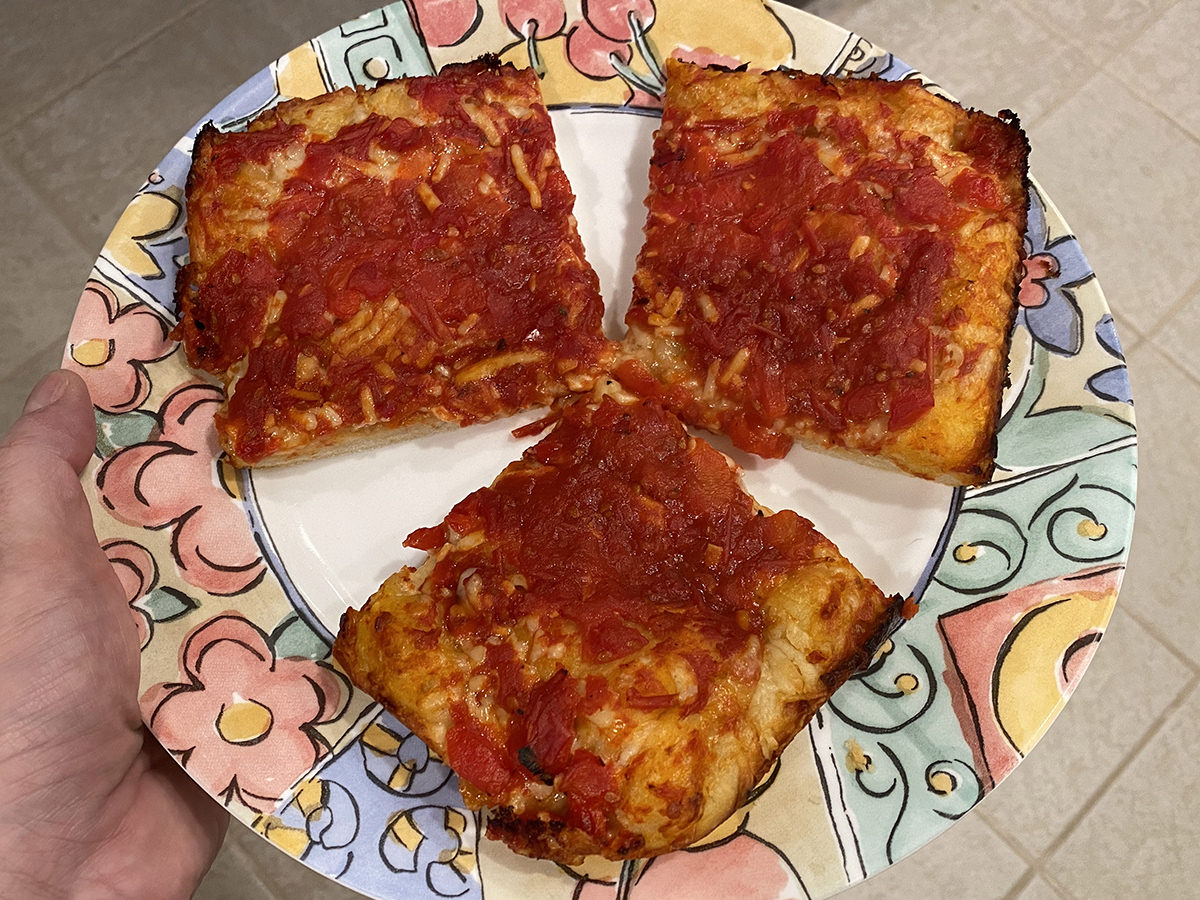 My dinner. It's a plate with cannelloni on it.