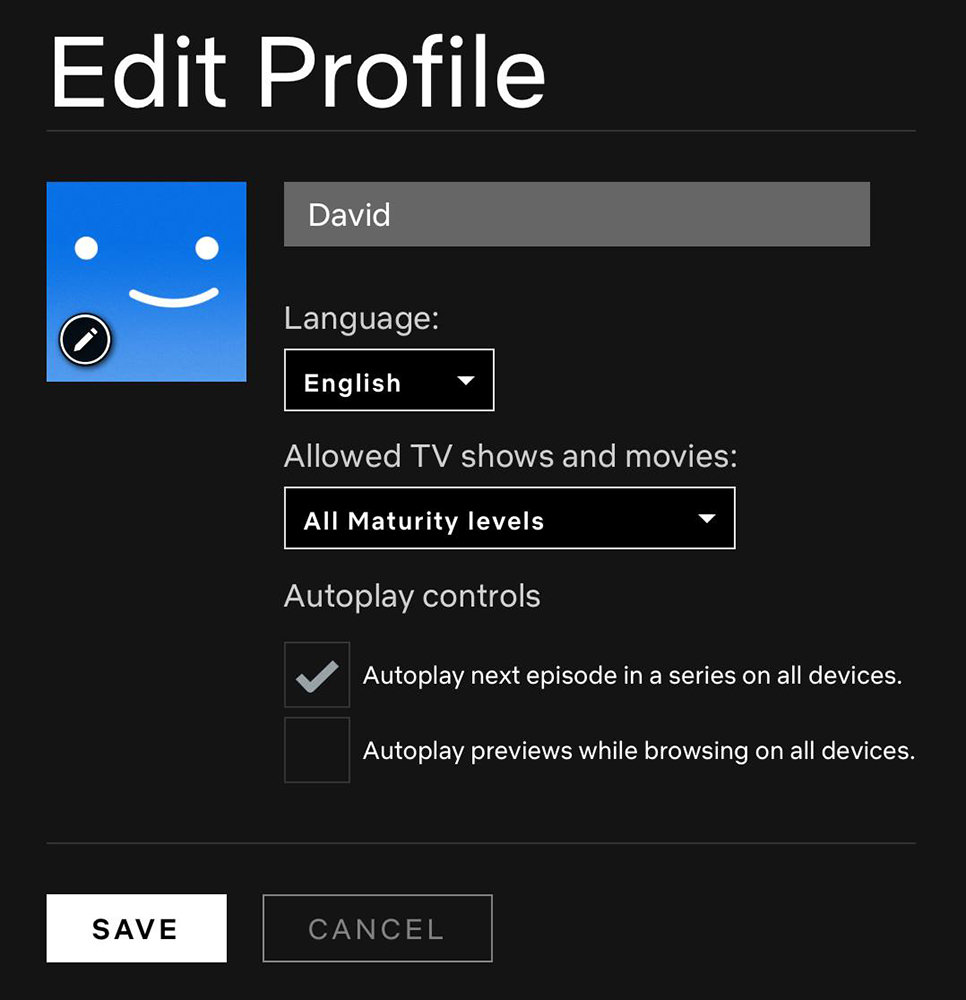 The preference panels in Netflix shwoing that you can disable the autoplay previews..