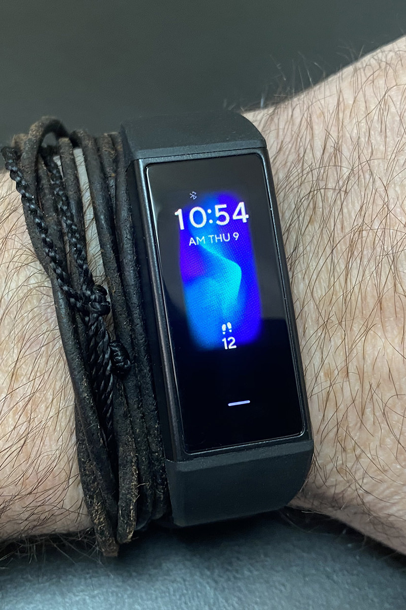 My Wyze Band on my wrist looking all black and stylish.