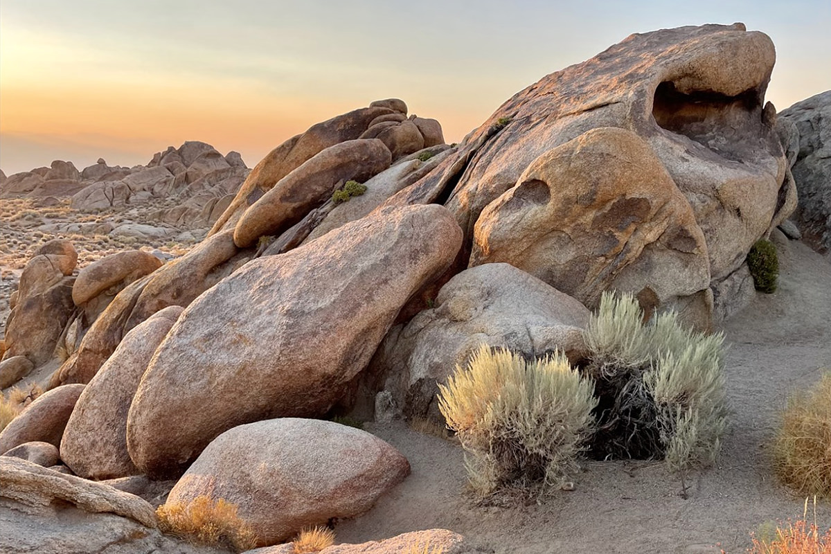 iPhone Sample Photo... rocks in the desert at dusk showing incredible color depth in the brights and shadows.