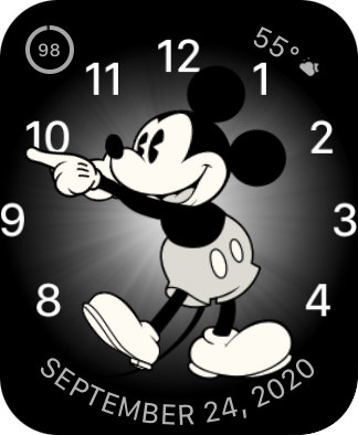 Mickey watch face with the DATE on it.