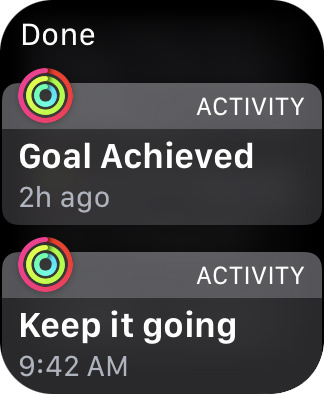 An alert telling me I reached one of my fitness goals!