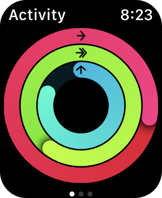 Apple Watch filling in my fitness rings!