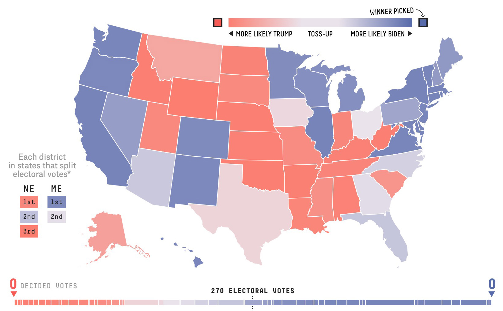 An election map showing nothing called.