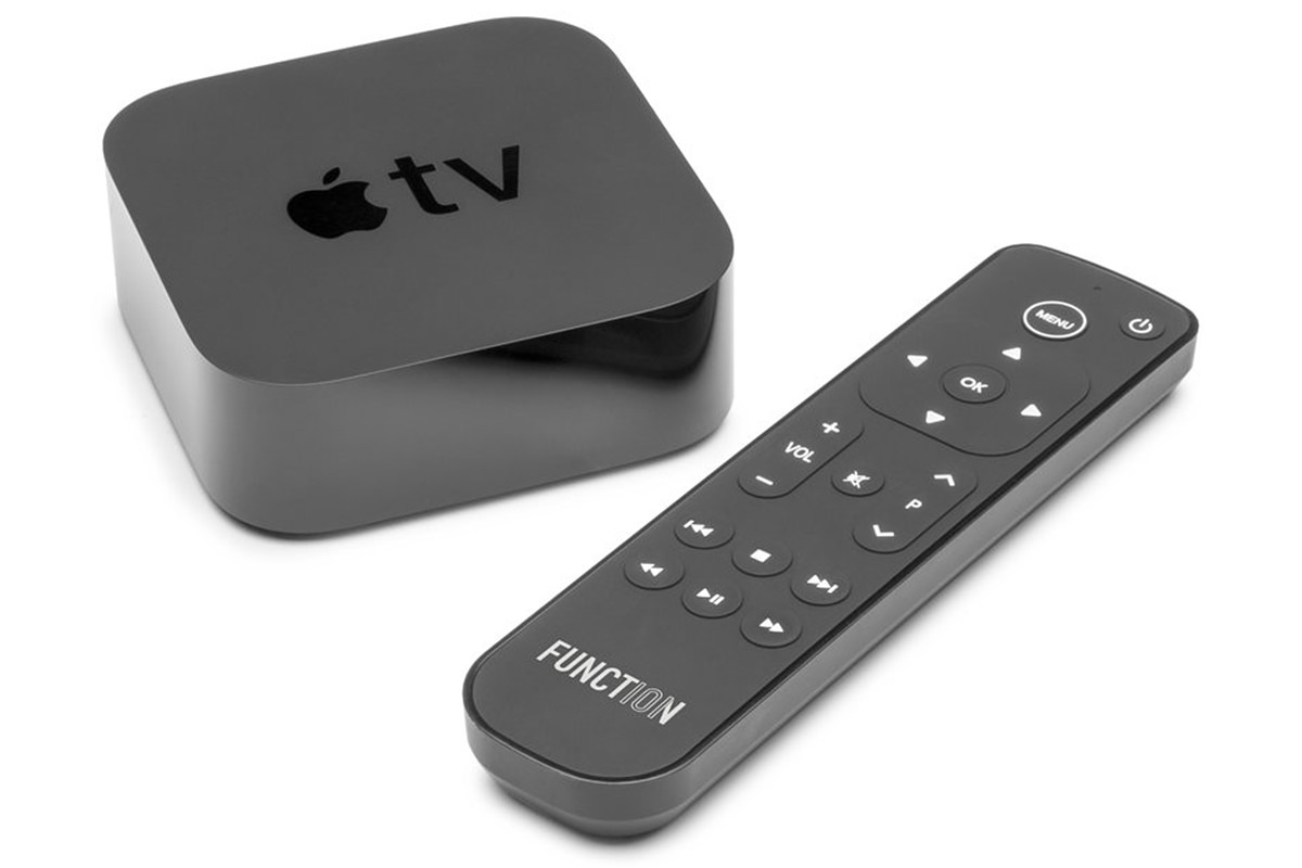 Function 101 remote next to an AppleTV.