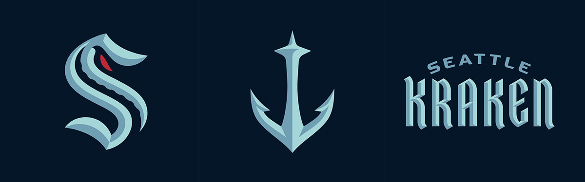 The new Seattle Kraken logo package.