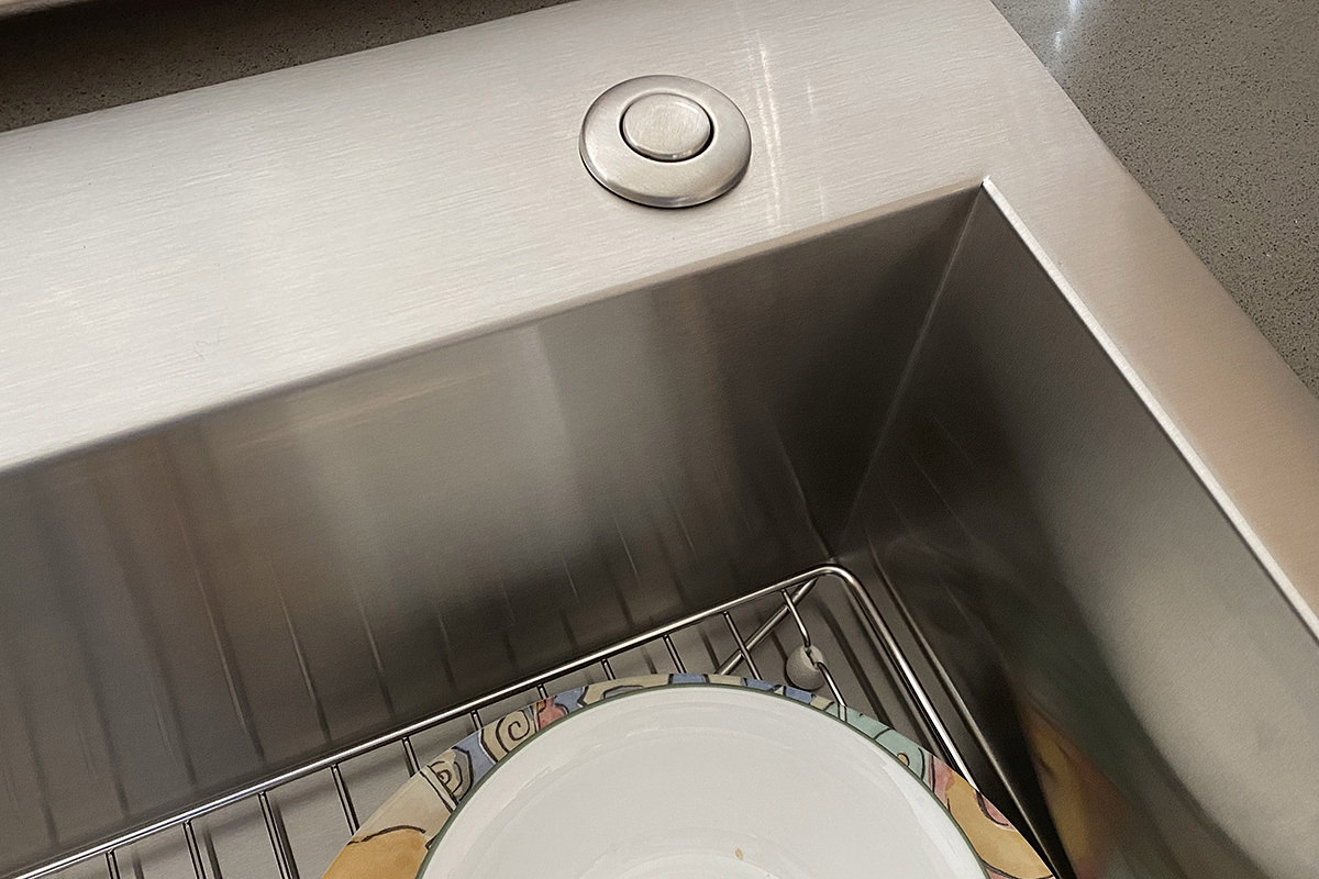 A button installed on my sink rim.