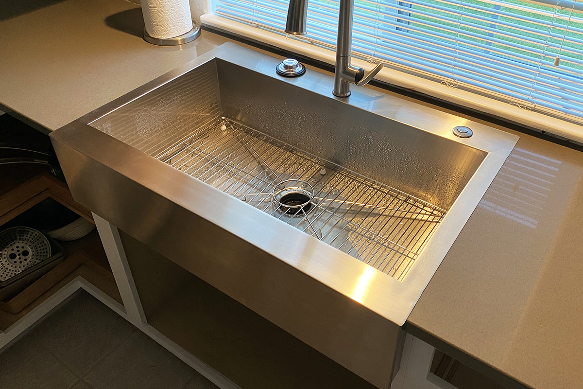 sink is separate from rest of kitchen