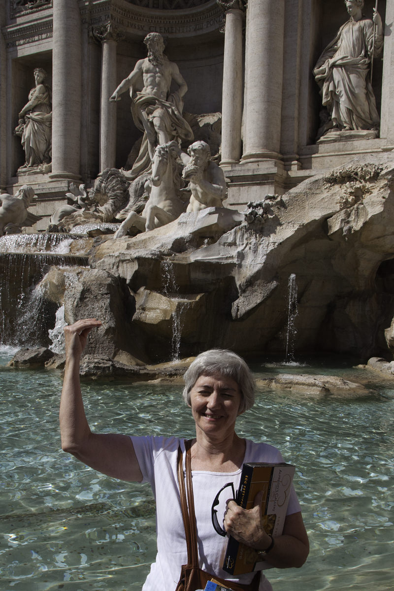 Mom at The Colosseum in Rome.