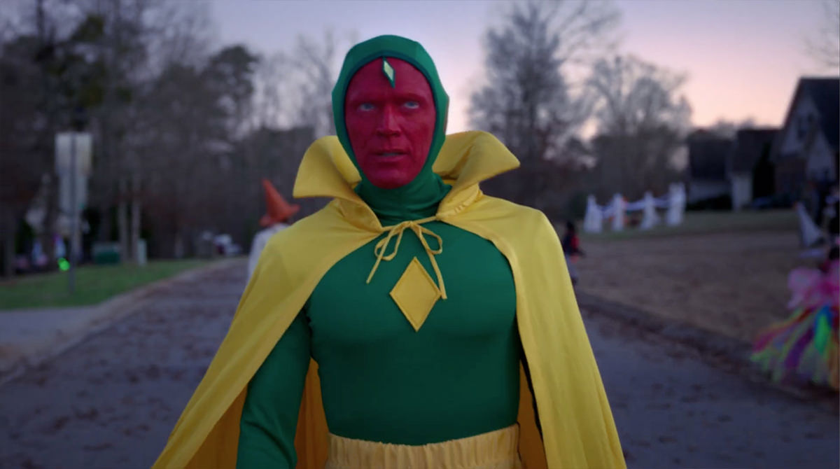 Vision in his comic book costume.