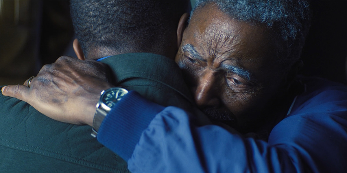 Isaiah Bradley hugging Sam Wilson.