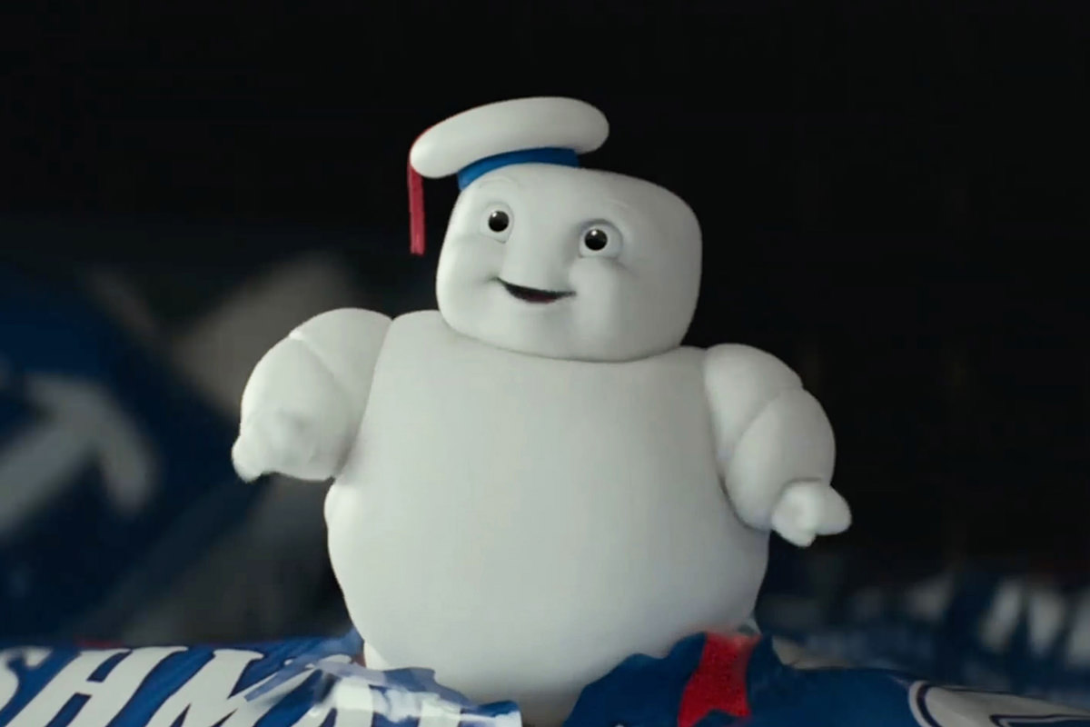 A mini Stay-Puft Marshmallow Man from Ghostbusters.