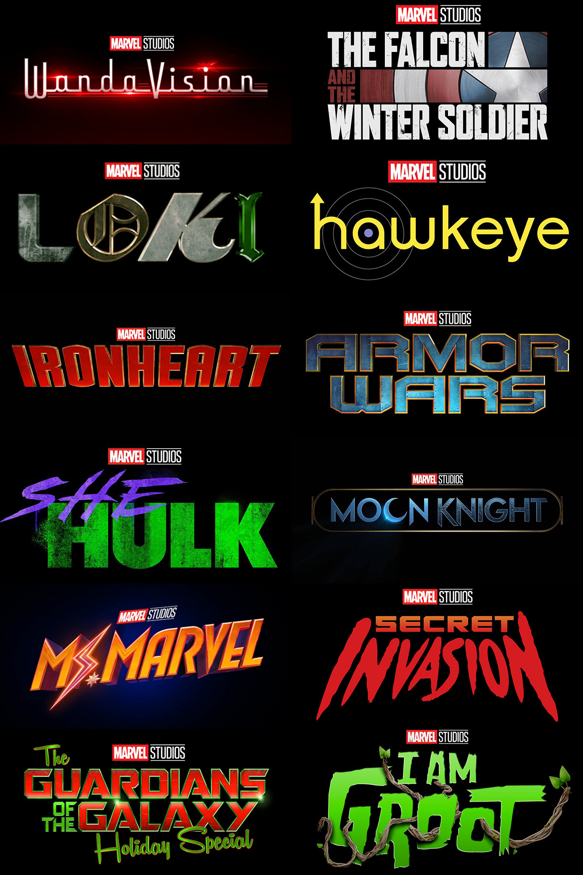 Marvel Disney+ Series Posters