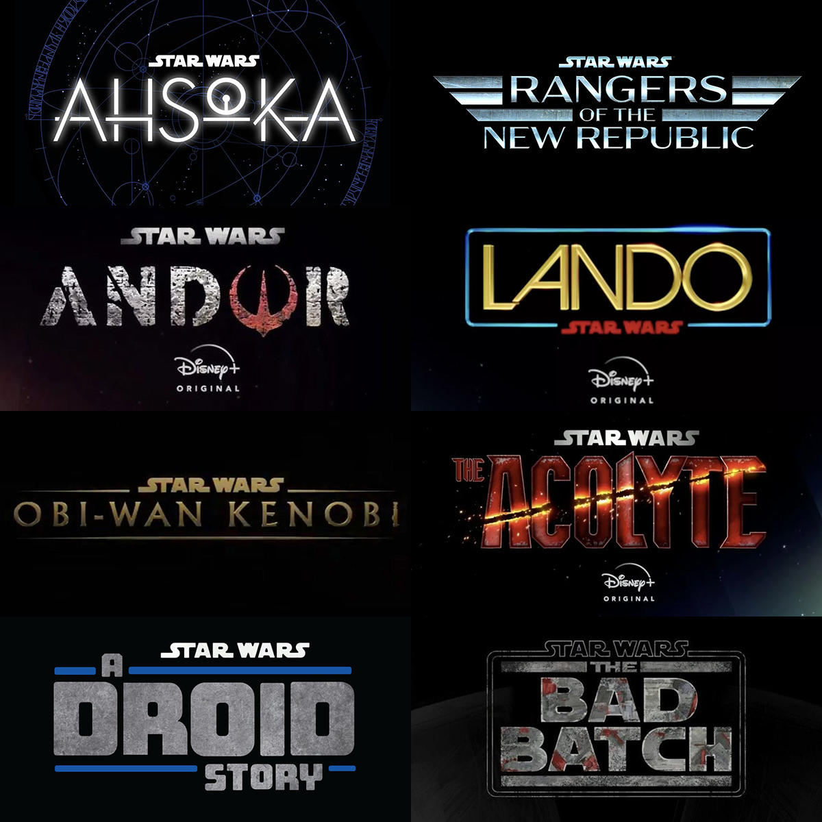 Star Wars Series Posters for Disney+