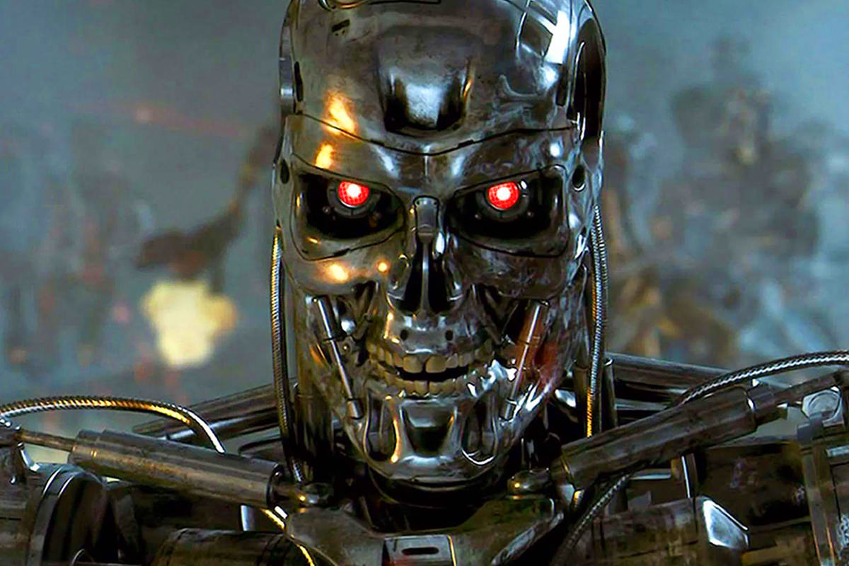 A murderous robot from the Terminator movies.