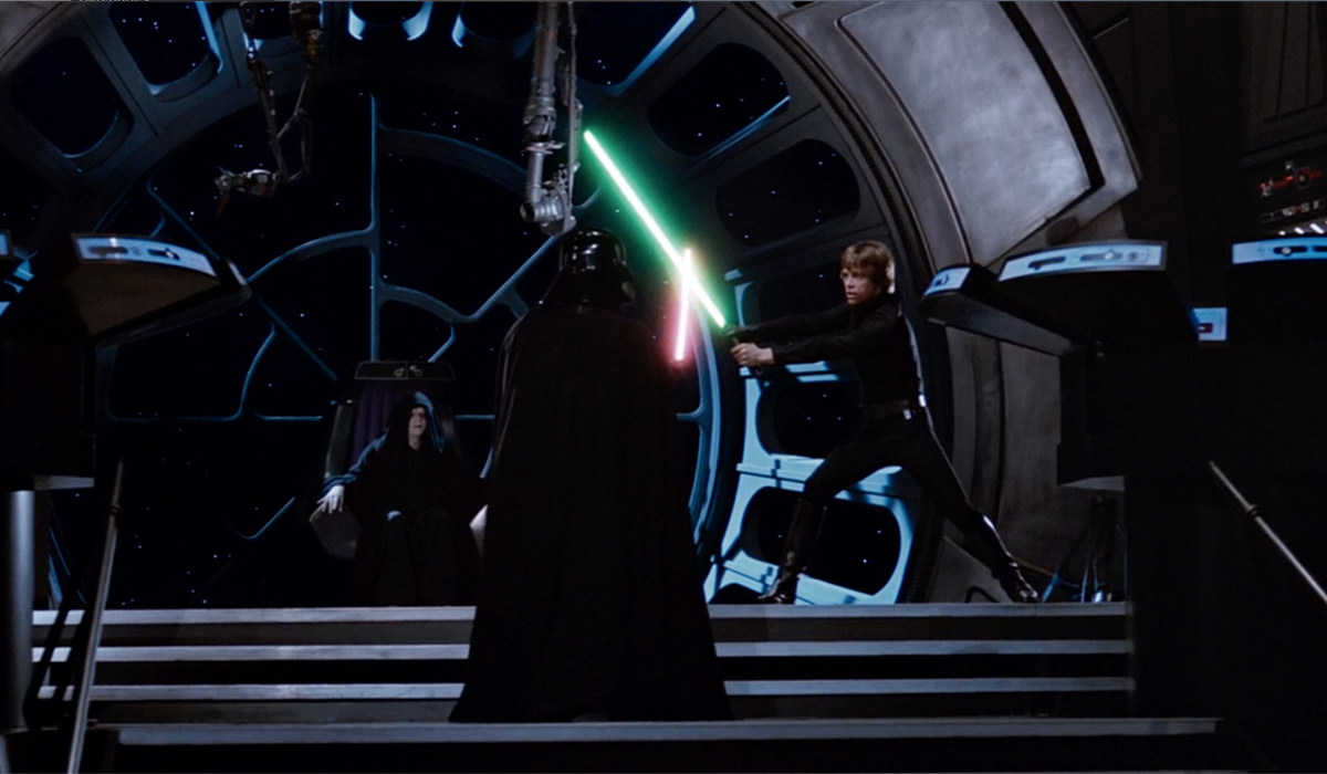 Darth Vader and Luke battling it out!