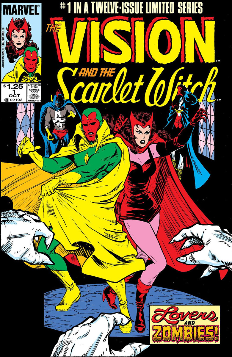 A cover of the Vision and Scarlet Witch maxi-series comic book.