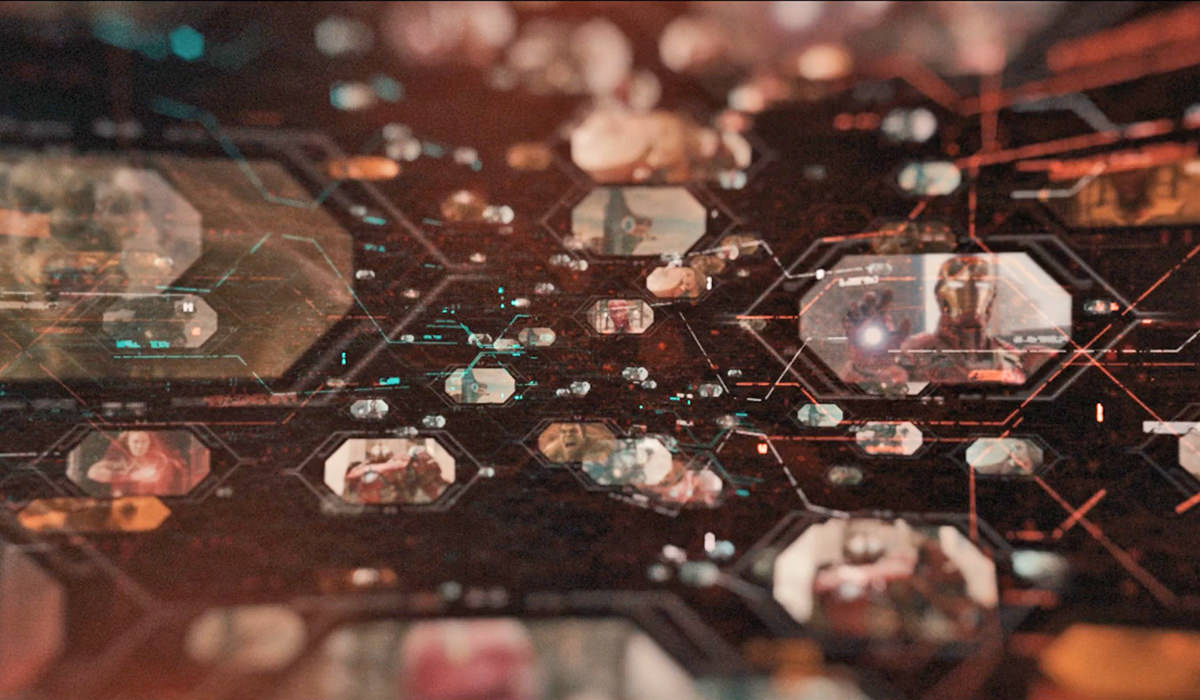 Visions memories from old MCU movies flowing into New Vision.