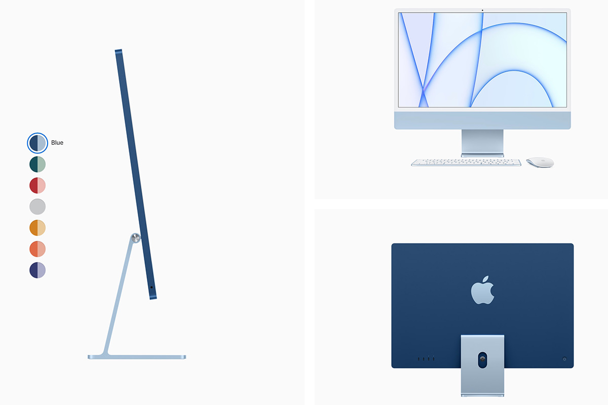 The pretty new iMac in BLUE.