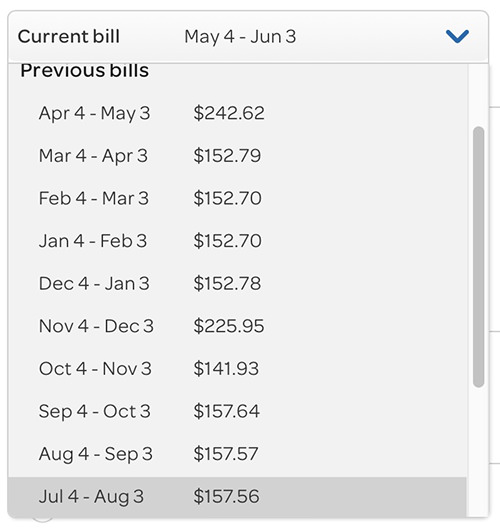 My bill clearly showing that AT&T is stupid.