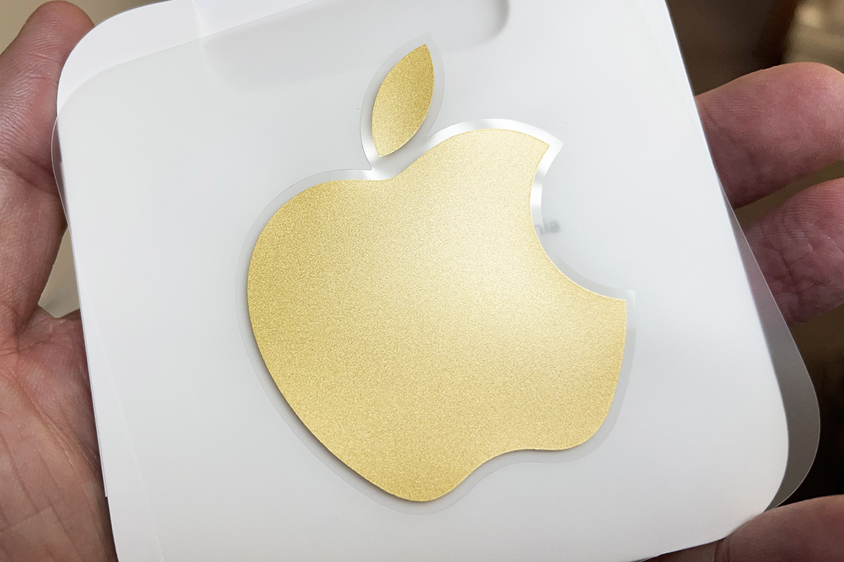 My gold Apple sticker.