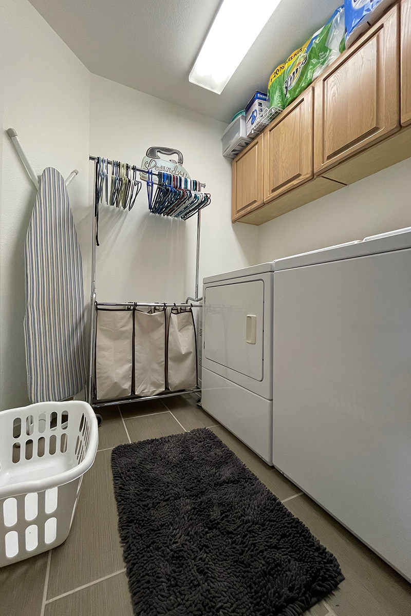 My clean laundry room with no clutter!