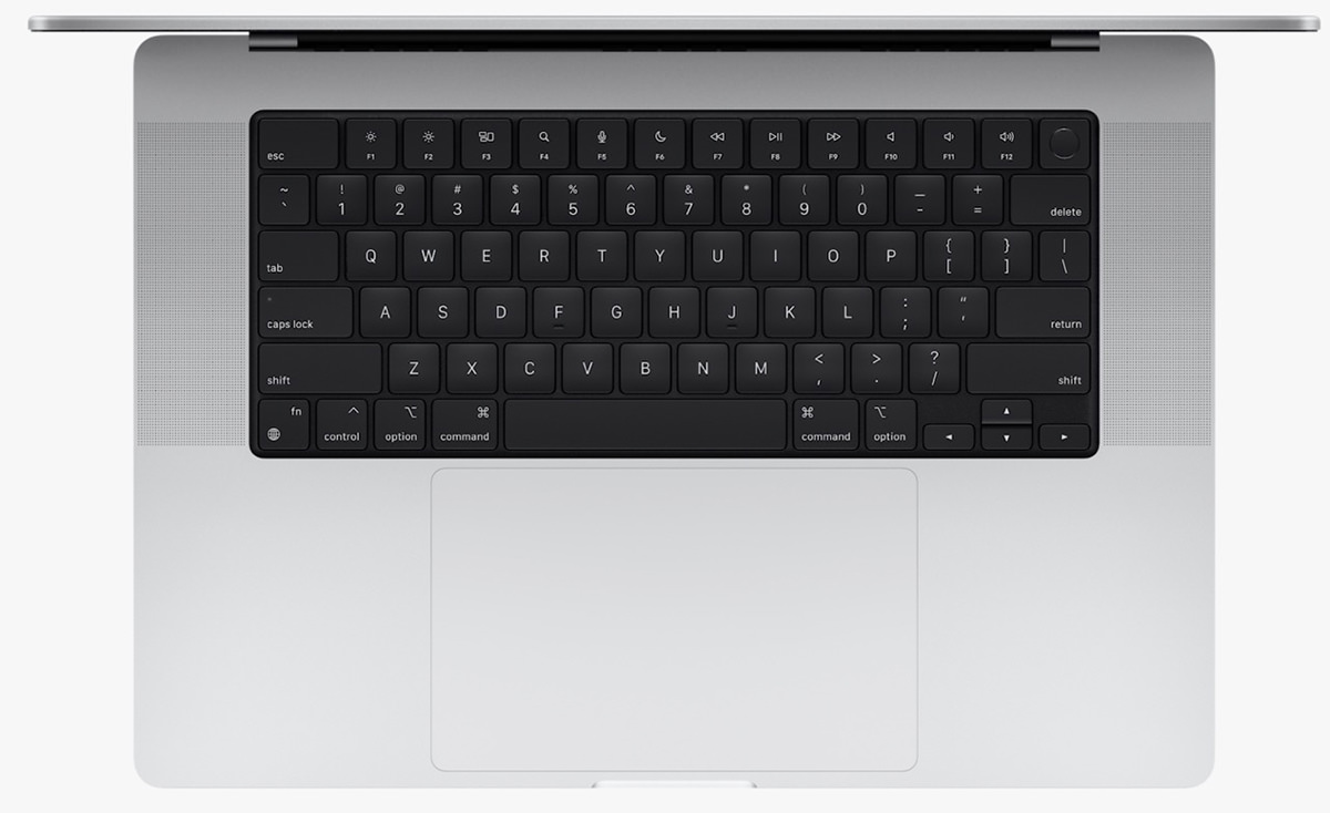 The new TouchBar-free MacBook Pro keyboard.