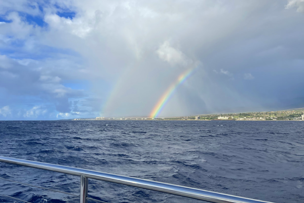 A double rainbow over Lahaina.