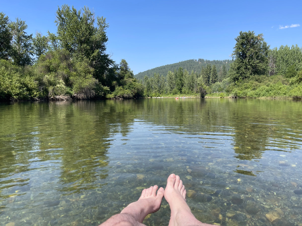 Me floating the river.