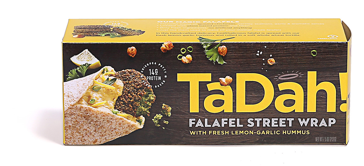 TaDah Falafel Street Wrap Box — Fresh Lemon-Garlic Hummus