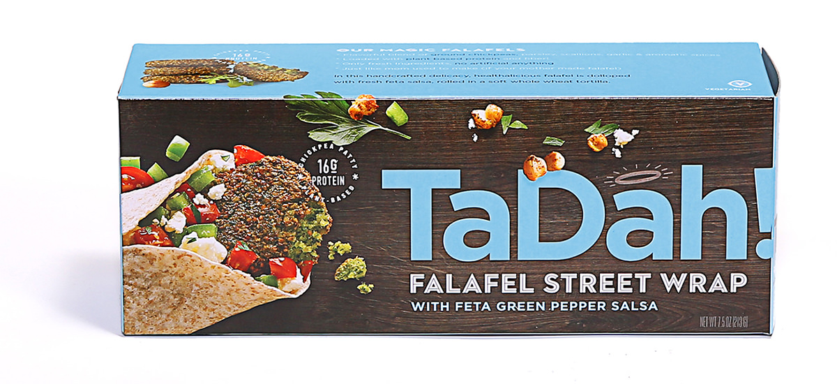 TaDah Falafel Street Wrap Box — Feta Green Pepper Salsa.