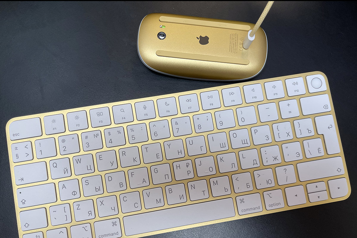 My iMac mouse and keyboard.