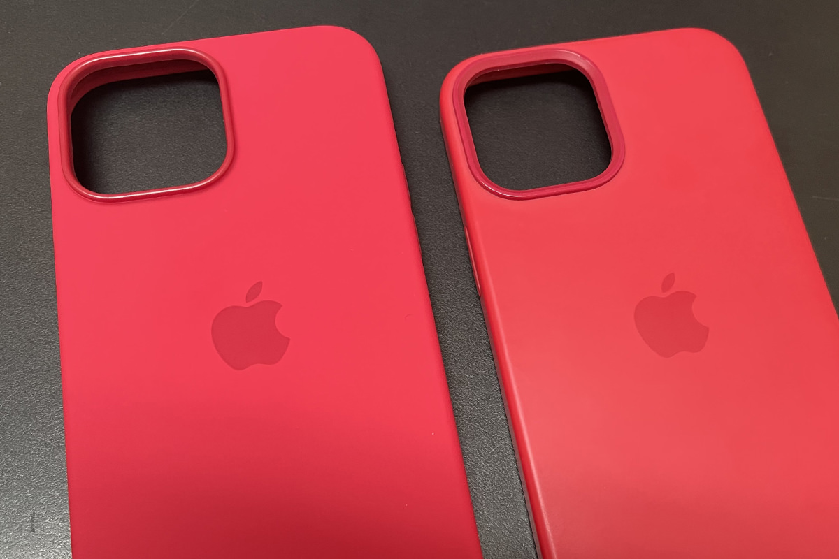 Two iPhone Cases... One deep red, the other tomato red.