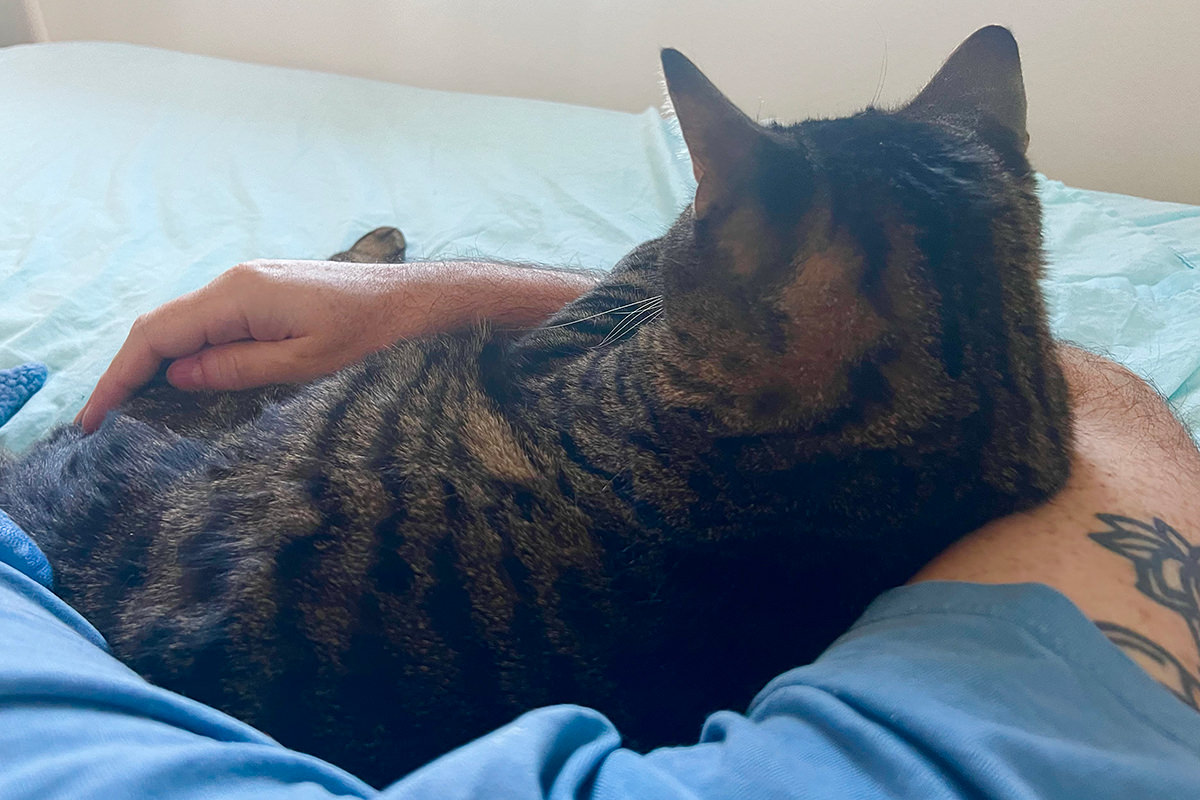 Jake in my arm.